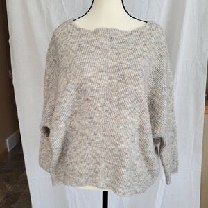 Romeo + Juliet couture spacedye oversized boxy batwing wool blend pullover L